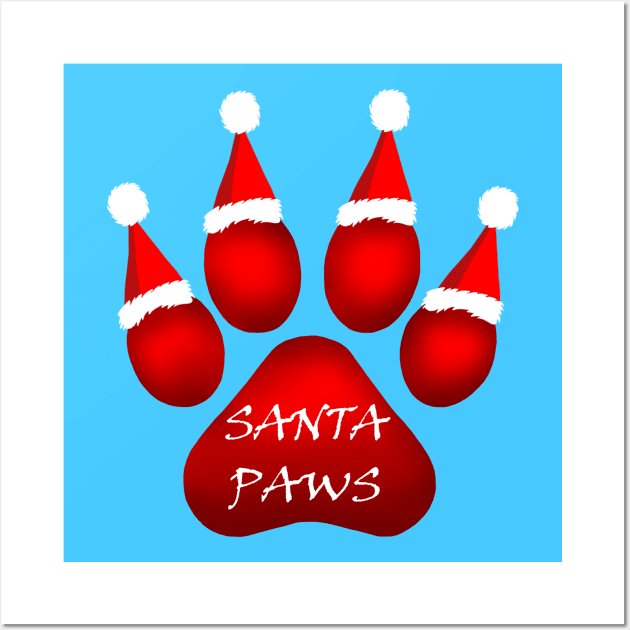 Santa Paws Wall Art by Art by Deborah Camp